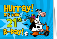 Hurray! it’s your 21st birthday card