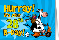 Hurray! it’s your 28th birthday card