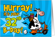 Hurray! it’s your 32nd birthday card