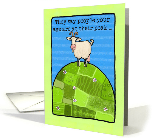 Over The Hill Goat Humorous Birthday card (45133)