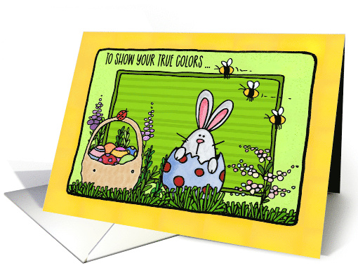 True Colors Easter Bunny card (45135)