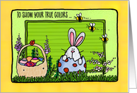 True Colors Easter Bunny card