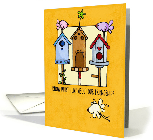 Friendship Birdhouse and Birds card (45137)