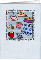 Cofee Tea and Me brunch Invitation card
