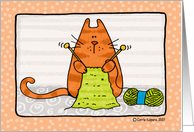 Close Knit Friendship Ginger Kitty card