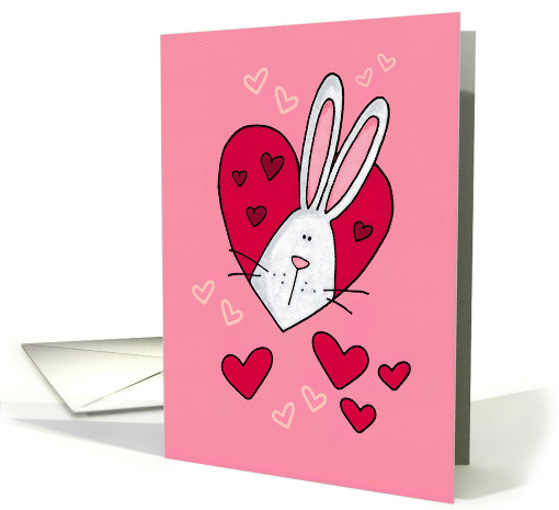 Valentines Love Bunny card (45552)