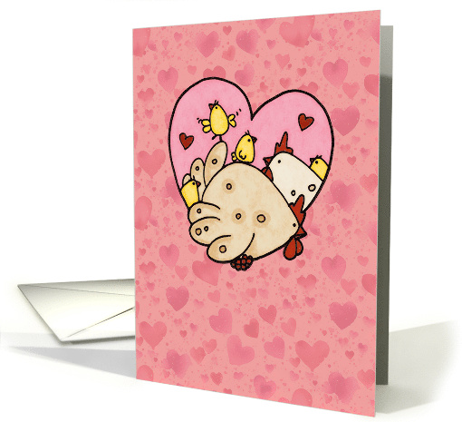 Valentines Love Chick card (45554)