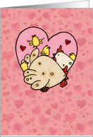 Valentines Love Chick card