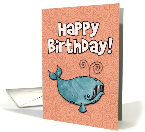 Happy Birthday whale card (457118)