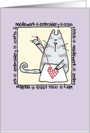 Friendship Crafty Kitty card