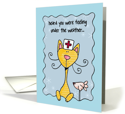 Get Well Soon Nurse Kitty card (45904)