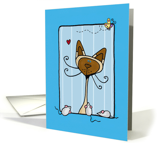 Encouragement Purr-fection Siamese Cat card (45954)