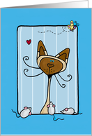 Encouragement Purr-fection Siamese Cat card