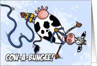 cow-a-bungee! card