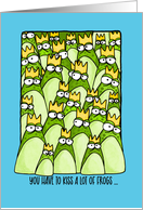 Congratulations Wedding Kiss a Frog card
