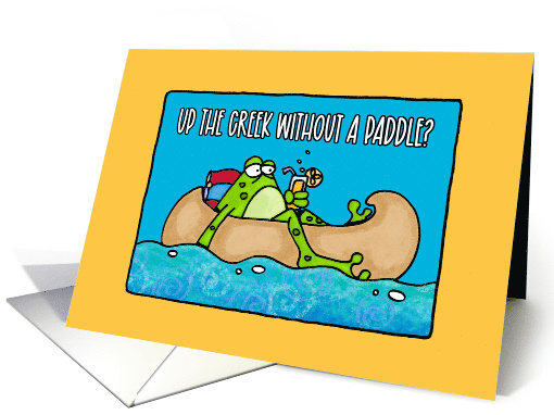 Encouragement Frog in Canoe card (47489)