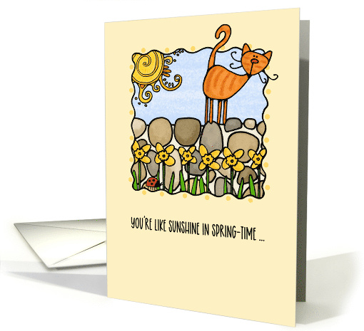 Friendship Sunshine Ginger Cat card (47783)