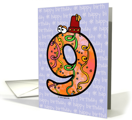 Nine Years Old Birthay card (51646)