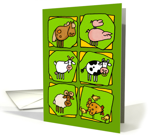 Thinking of You Farm Animals card (54570)