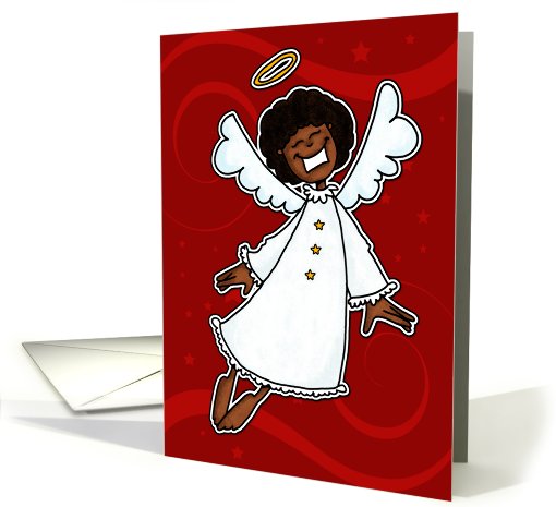 African American Christmas Angel card (558829)