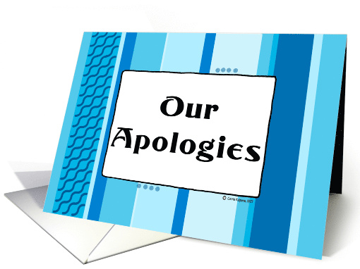 Apologies Customer Service card (57230)