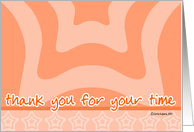 thank you for your time card