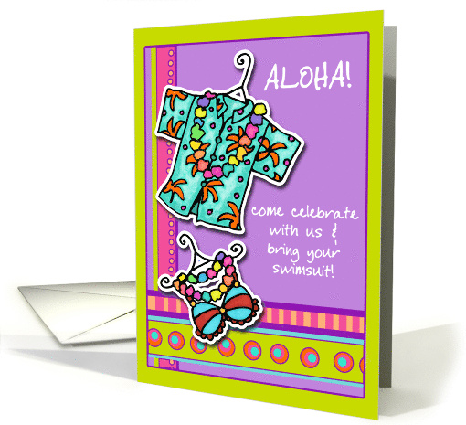 Luau Party Invitation card (58516)