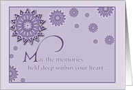 Sympathy May the Memories card