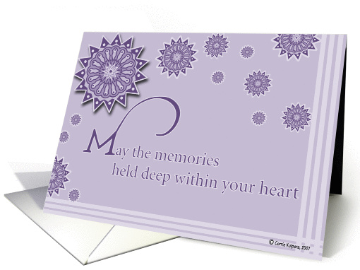 may the memories held deep within your heart sympathy card (59262)
