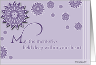 may the memories held deep within your heart sympathy card