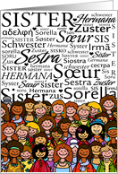 Sister in Different Languages - Happy Birthday card