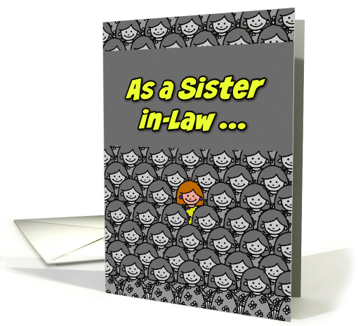 As A Sister in Law Happy Mother's Day card (617105)