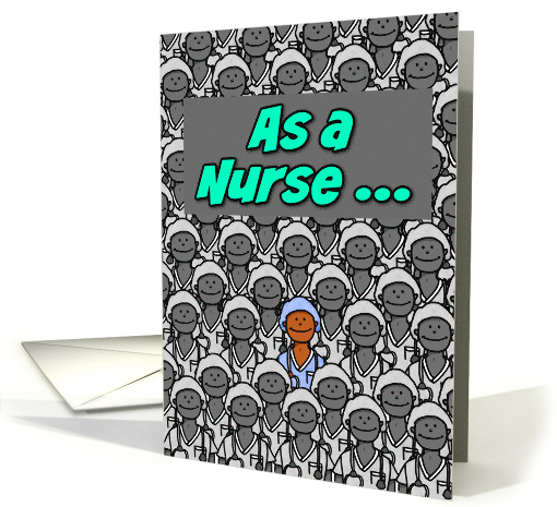 African American Male Nurse One in a Million Nurses Day card (619927)