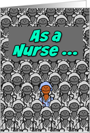 African American Male Nurse One in a Million Nurses Day card