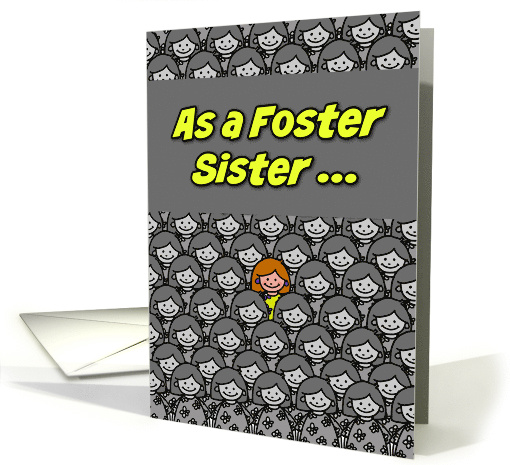 One in a Million Foster Sister Happy Birthday card (621418)