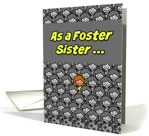 One in a Million Foster Sister Happy Birthday card (621980)