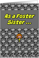 One in a Million Foster Sister Happy Birthday card