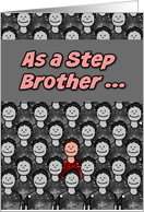 One in a Million Step Brother Happy Birthday card