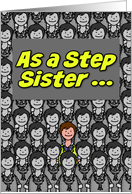 One in a Million Step Sister Happy Birthday card