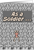 One in a Million Soldier female Happy Birthday card