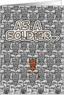 Soldier (African American) - Happy Birthday! card