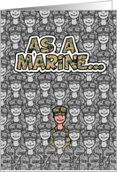 Marine (female) - Happy Birthday! card