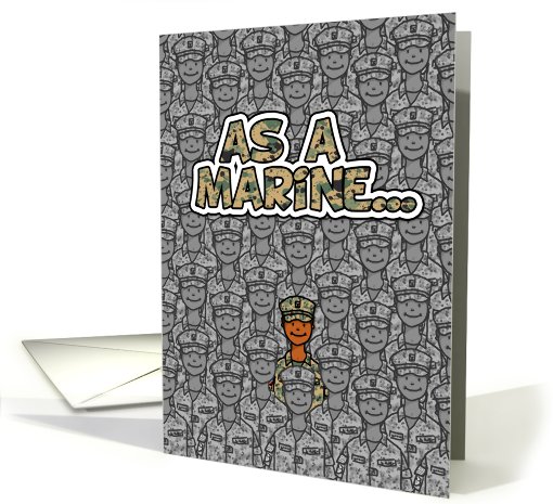 Marine (African American female) - Happy Birthday! card (627673)