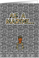 Marine (African American) - Happy Birthday! card