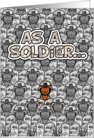 Soldier (African American) - Happy Birthday! card