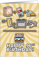 Happy Birthday - cake - 96 years old card