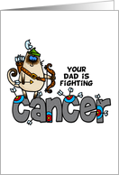 Your Dad is Fighting Cancer - Humorous Kitty Archer card