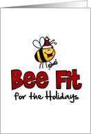 Bee Fit for the Holidays - Christmas (red) card