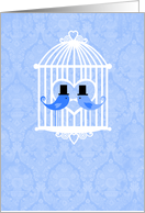 Sweet Birds in Cage - Gay Wedding Invitation card