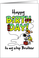 Happy Birthday to my step brother - birthday blast card
